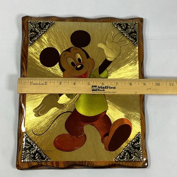 Walt Disney Mickey Mouse Foil Art Wood Plaque Wall Picture - Picture 5 of 5